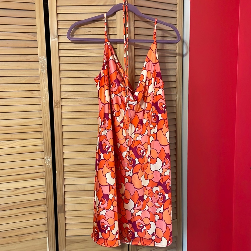 Retro Style Colorful Slip Dress